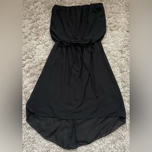 Manito Black Strapless Hi-Lo Dress